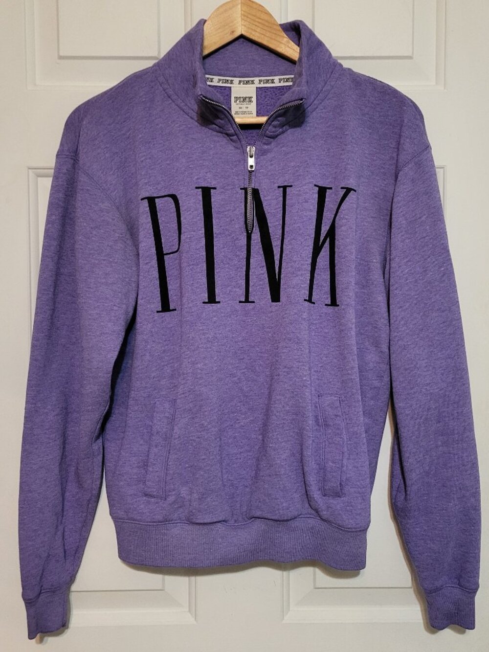 Victoria's Secret PINK Purple 1/4 Zip Pullover Sweatshirt